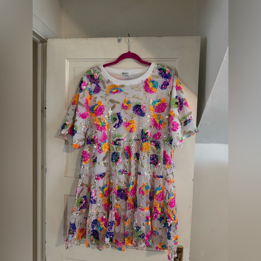 Sparkly Floral Dress - Picture 2 of 2